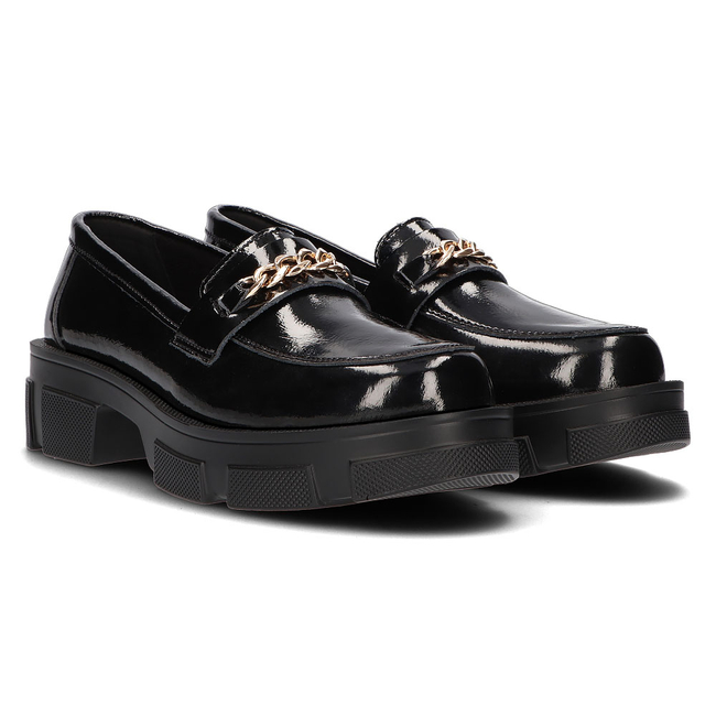 Leather shoes DP3219/21 BK black