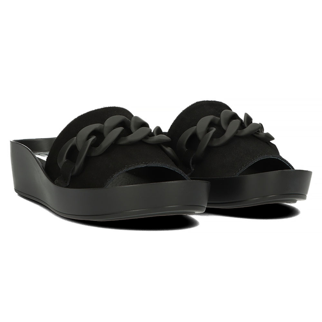 Skórzane klapki Filippo DK3593/22 BK czarne