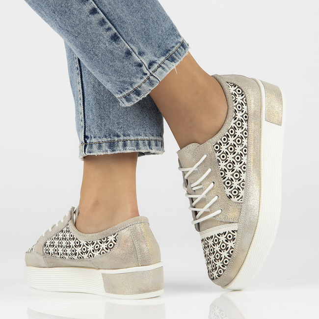 Leather shoes FILIPPO DP2026/22 GO gold