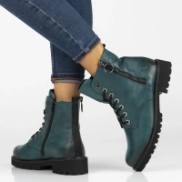 Leather ankle Boots Rieker D8671-12 blue