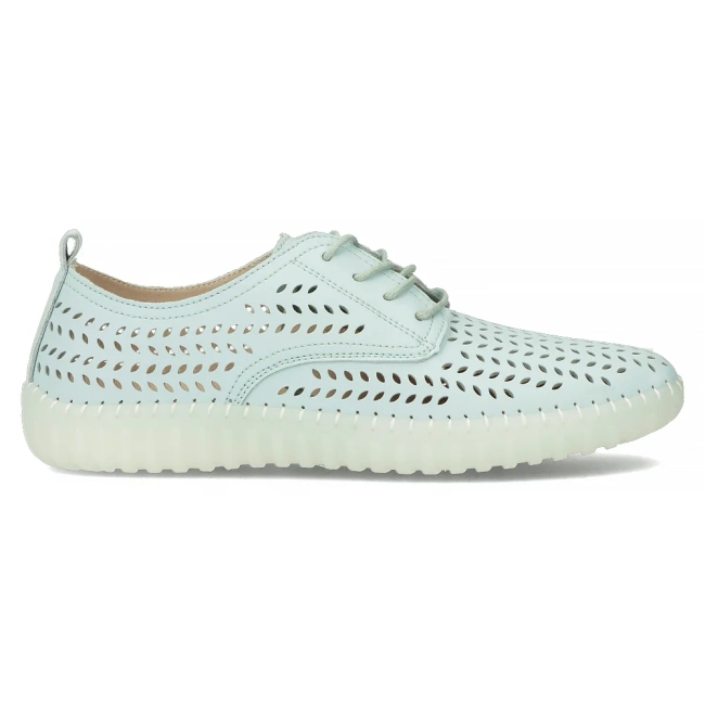 Skórzane półbuty Filippo DP6064/24 BL niebieskie