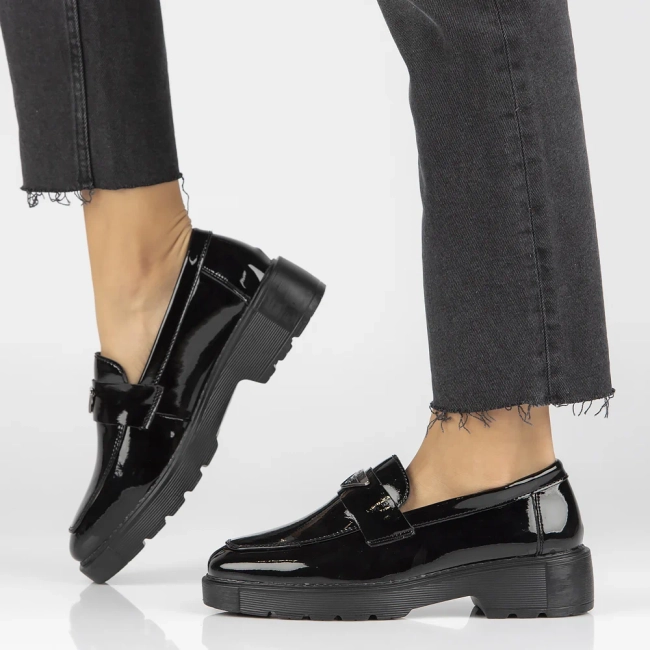 Leather shoes Filippo DP4710/23 BK black