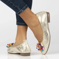 Leather ballerinas Filippo DP6159/25 GO gold