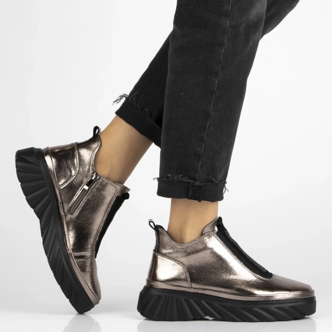 Leather ankle boots Filippo DBT7426/25 GN gun metal