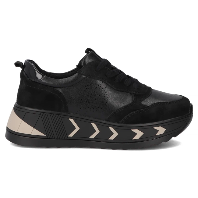 Leather sneakers Filippo DP7176/25 BK black