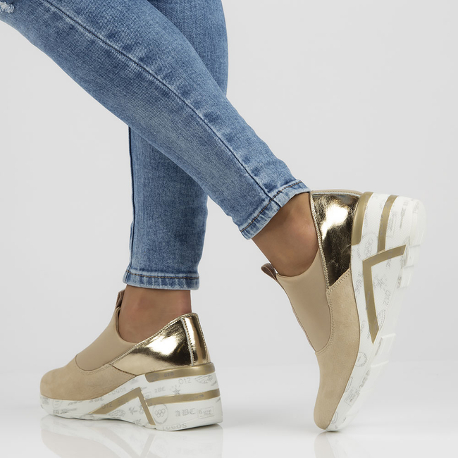 Leather Sneakers Filippo DP3652/22 beige