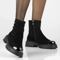 Leather ankle boots Filippo DBT6406/24 BK black