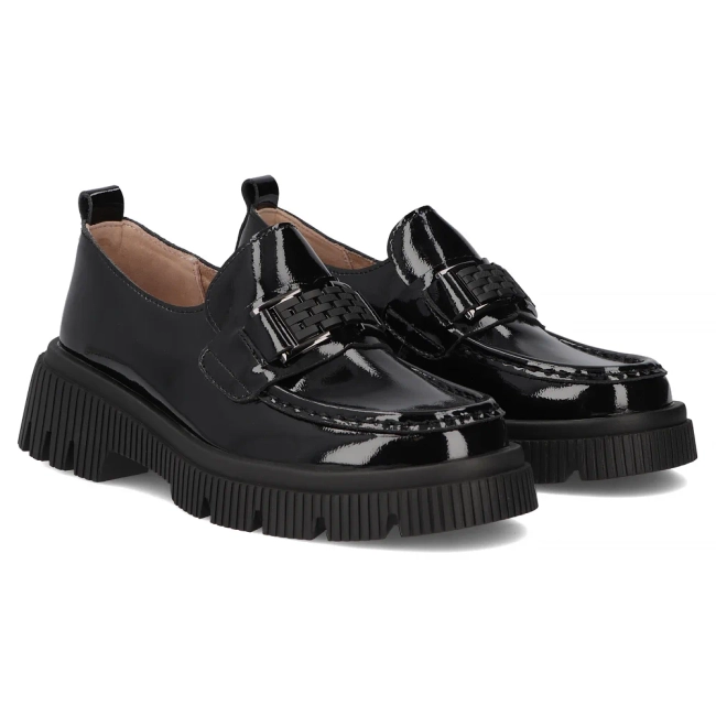 Leather shoes Filippo DP7172/25 BK black