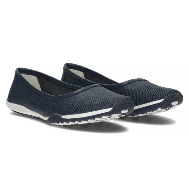 Leather ballerinas Filippo DP3681/25 NV navy blue
