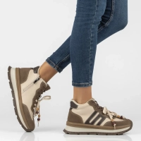 Leather platform ankle boots Filippo DBT8064/26 BE beige