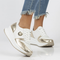 Leather Sneakers Filippo DP3547/22 WH GO white