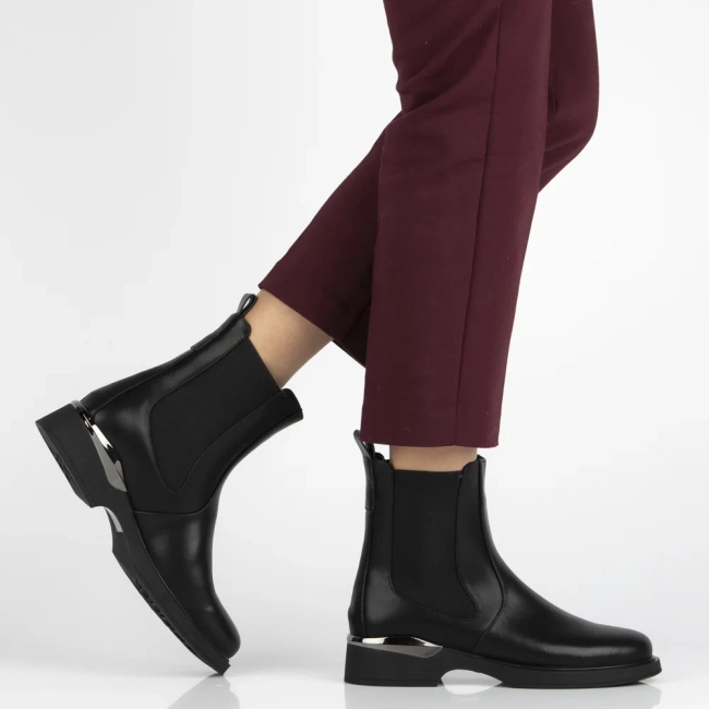 Leather ankle boots Filippo DBT7196/25 BK black