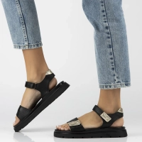 Skórzane sandały Filippo 40443 czarne