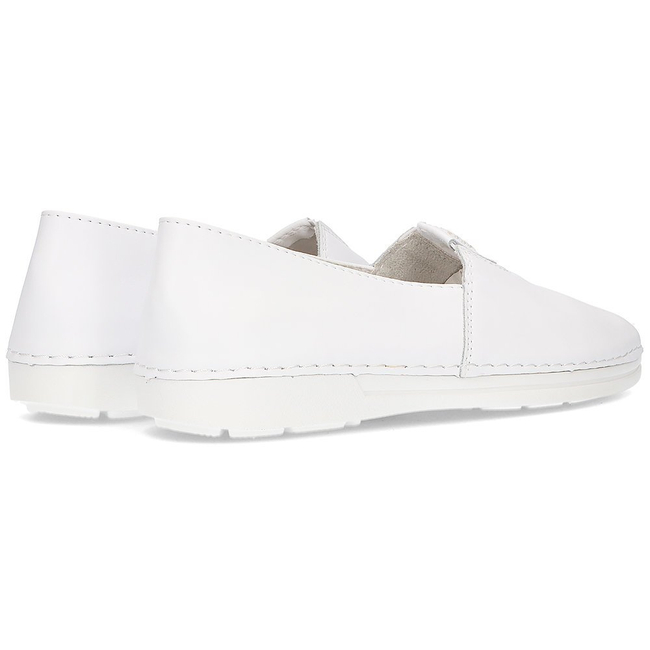 Skórzane półbuty slip-on Filippo DP2134/21 WH białe