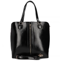 Black handbag ebon zip