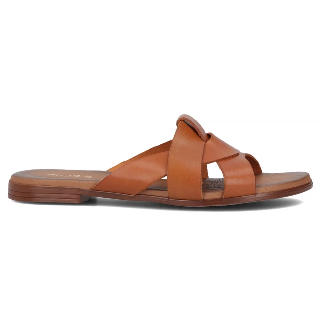 Leather flip-flops Filippo 40387 brown