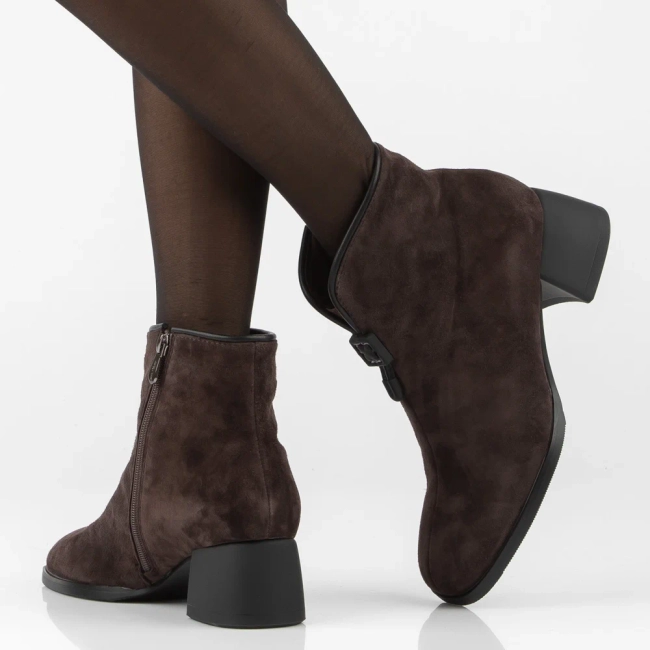 Leather heeled ankle boots Filippo DBT8200/26 D BR brown