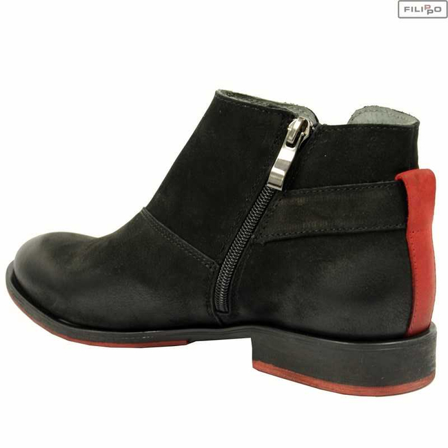 Botki FILIPPO 414s czarny/czerwony 8019724