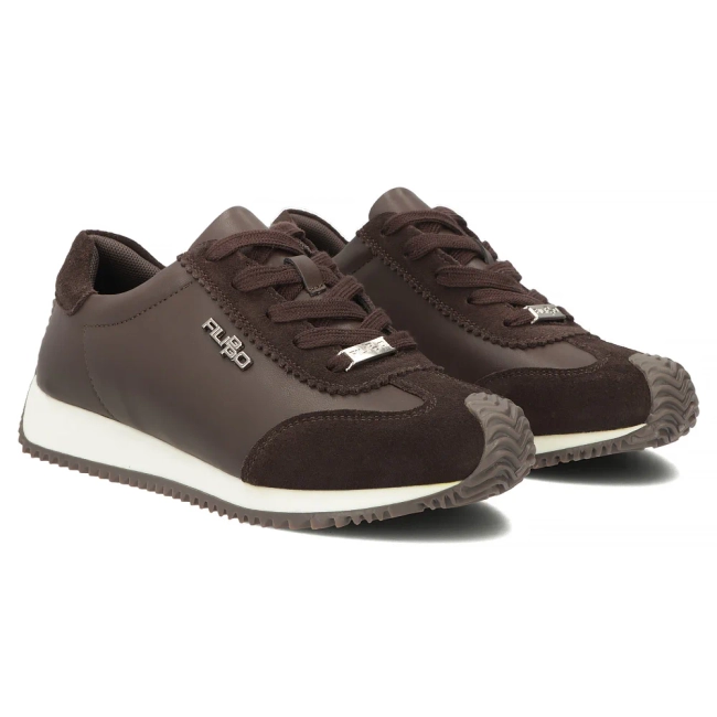 Skórzane sneakersy Filippo DP7979/26 D BR brązowe