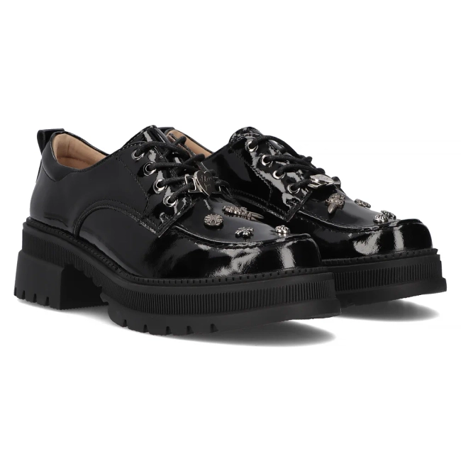 Leather shoes Filippo DP6459/24 BK L black