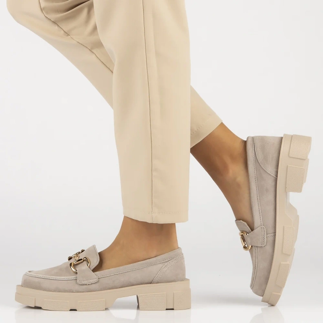 Leather shoes Filippo DP6100/24 TP taupe