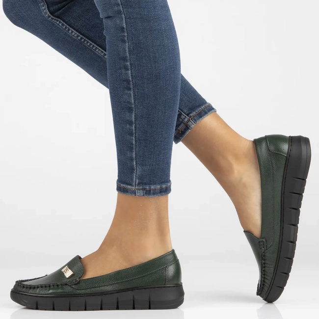 Leather loafers Filippo 10167 green