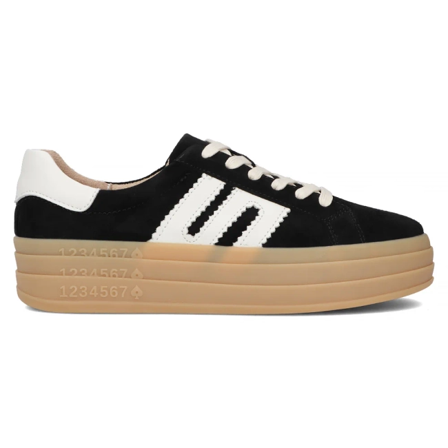 Leather sneakers Filippo DP6744/25 BK black