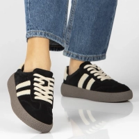 Leather sneakers Filippo DP7958/26 BK black