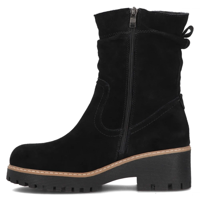 Skórzane botki Filippo DBT6402/24 BK czarne