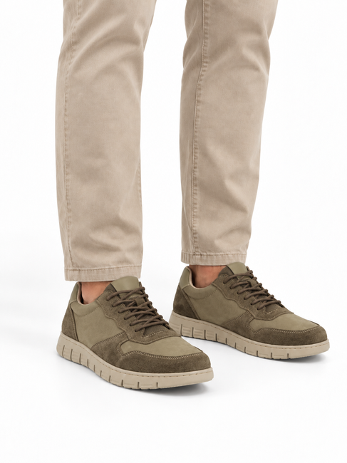 Skórzane sneakersy Filippo MP8296/26 KH khaki