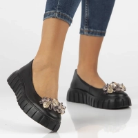 Leather shoes Filippo DP4682/25 BK black