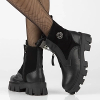 Leather boots Filippo DBT6342/24 BK black