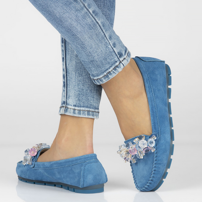 Leather loafers Filippo DP4549/23 blue