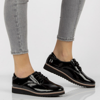 Skórzane półbuty Filippo DP1514/21 BK czarne