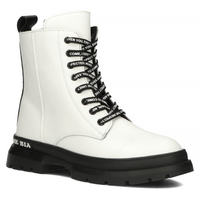 Skórzane botki Filippo DBT3974/22 WH białe