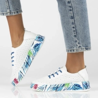 Leather shoes Filippo DP6698/25 WH BL white