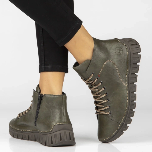 Botki Rieker 57501-54 zielone