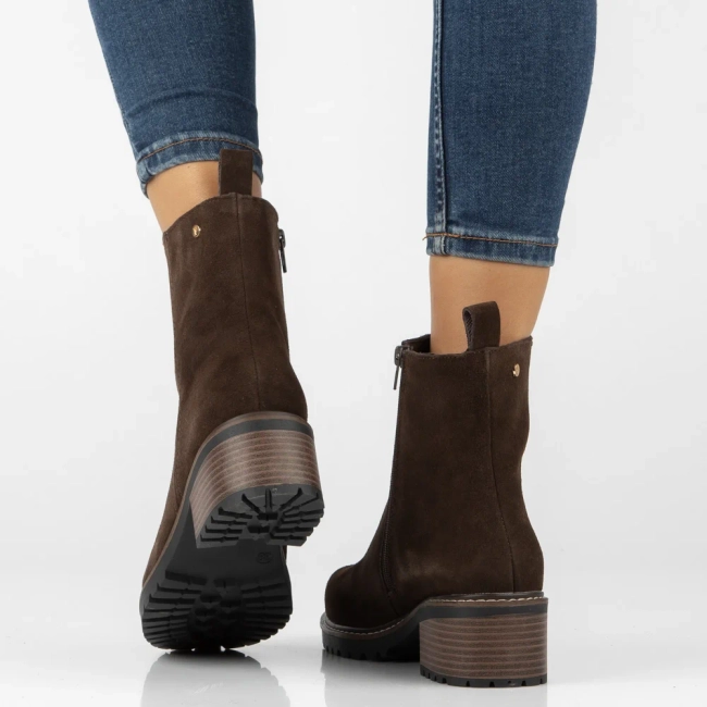 Leather heeled ankle boots Filippo DBT7930/26 D BR brown