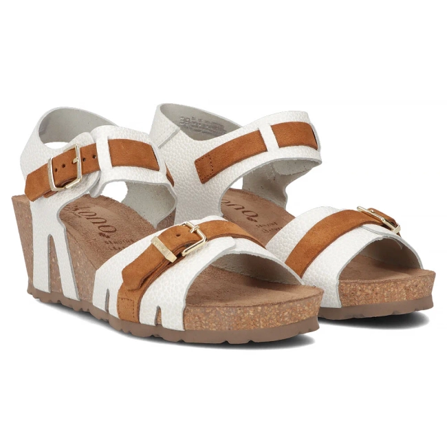 Leather sandals Yokono CADIZ-254 OPAK/SERR HISE white