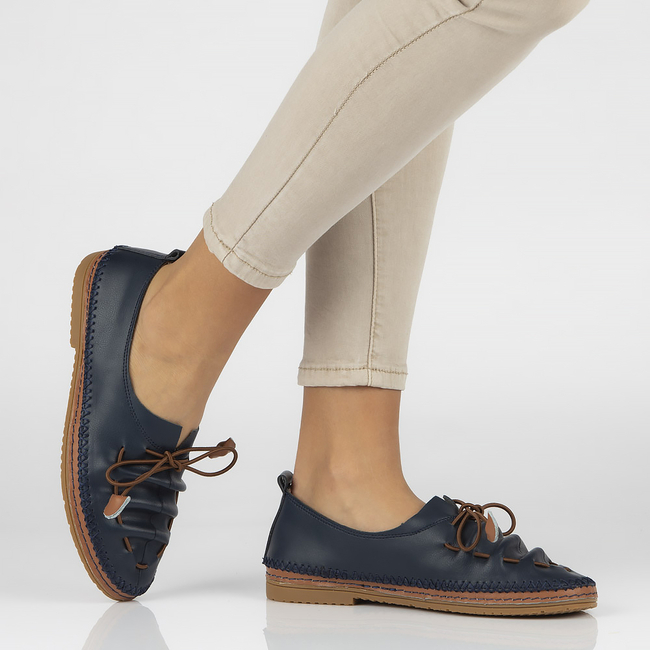 Leather shoes Filippo DP2058/21 NV navy blue