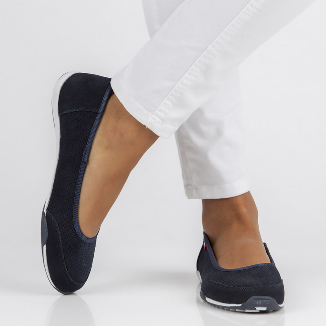 Leather shoes Filippo DP143/22 NV navy blue