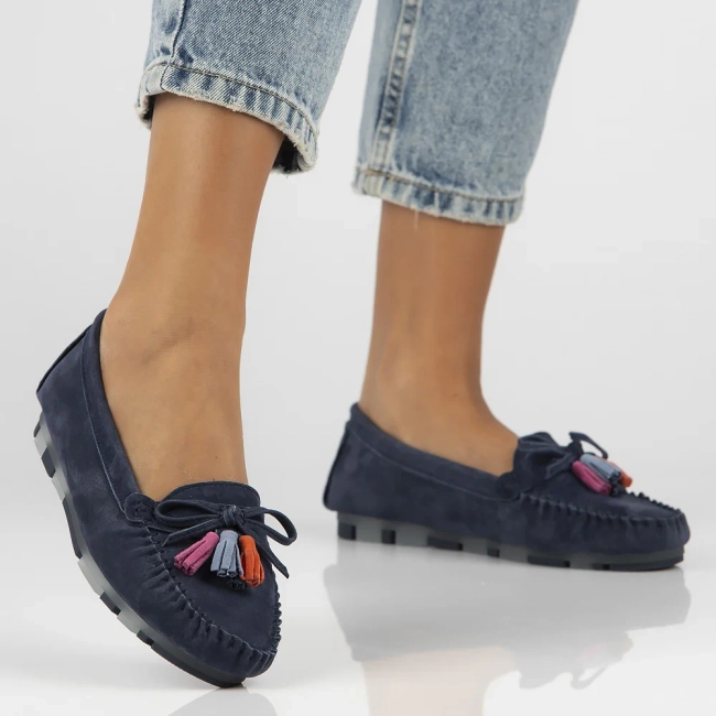 Leather loafers Filippo DP6136/25 NV navy