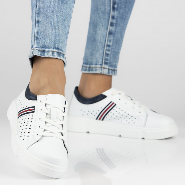 Leather shoes Filippo DP4531/23 WH NV white