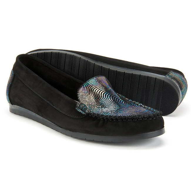 Moccasins LEMAR 10006 nubuck black + oil black