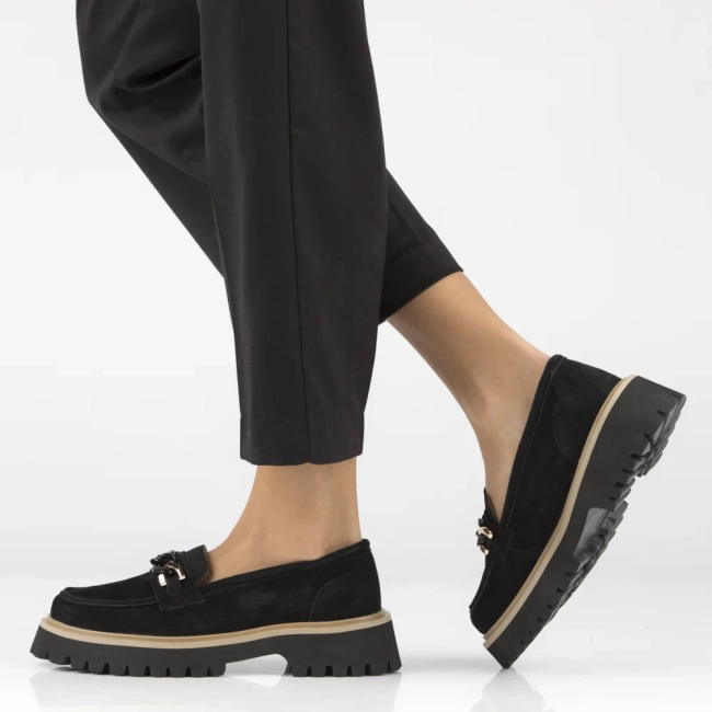 Leather shoes Filippo DP4589/23 BK black