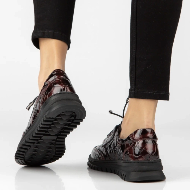 Leather shoes Filippo DP8102/26 BG CR burgundy
