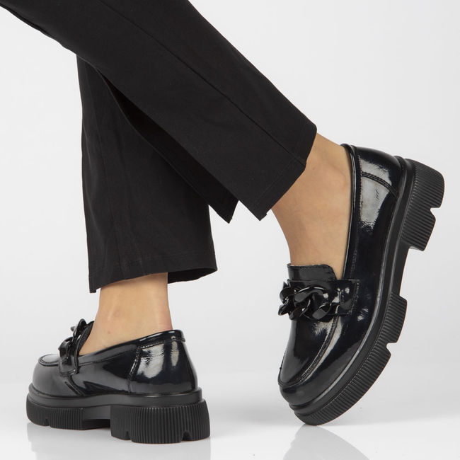 Leather shoes Filippo DP4156/22 BK black