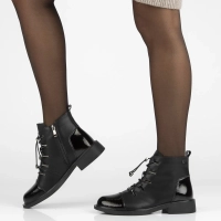 Leather ankle boots Filippo DBT7154/25 BK black