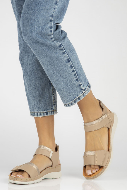 Leather sandals Filippo K193 beige