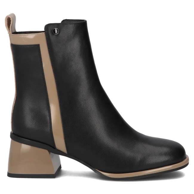 Leather ankle boots Filippo DBT7350/25 BK BE black